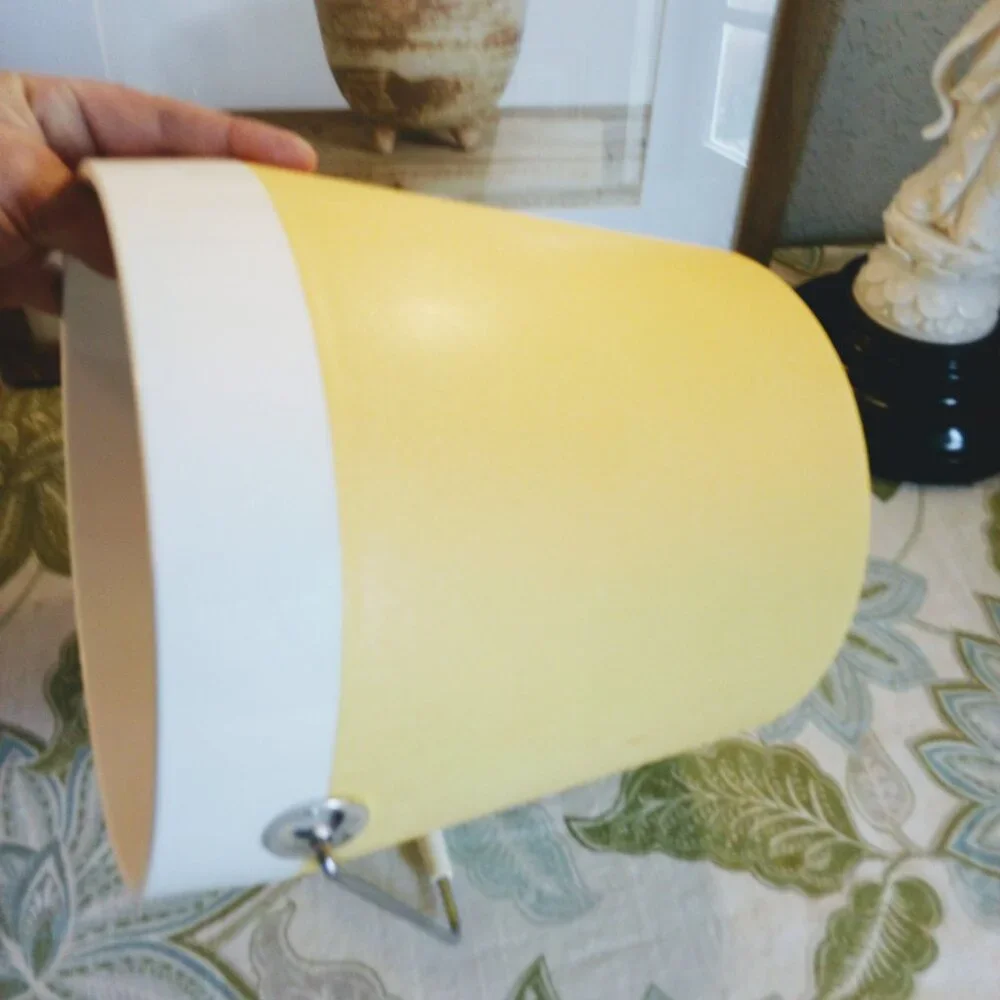 Vtg West Bend MCM Thermo-Serv Atomic Yellow Insulated Ice Bucket